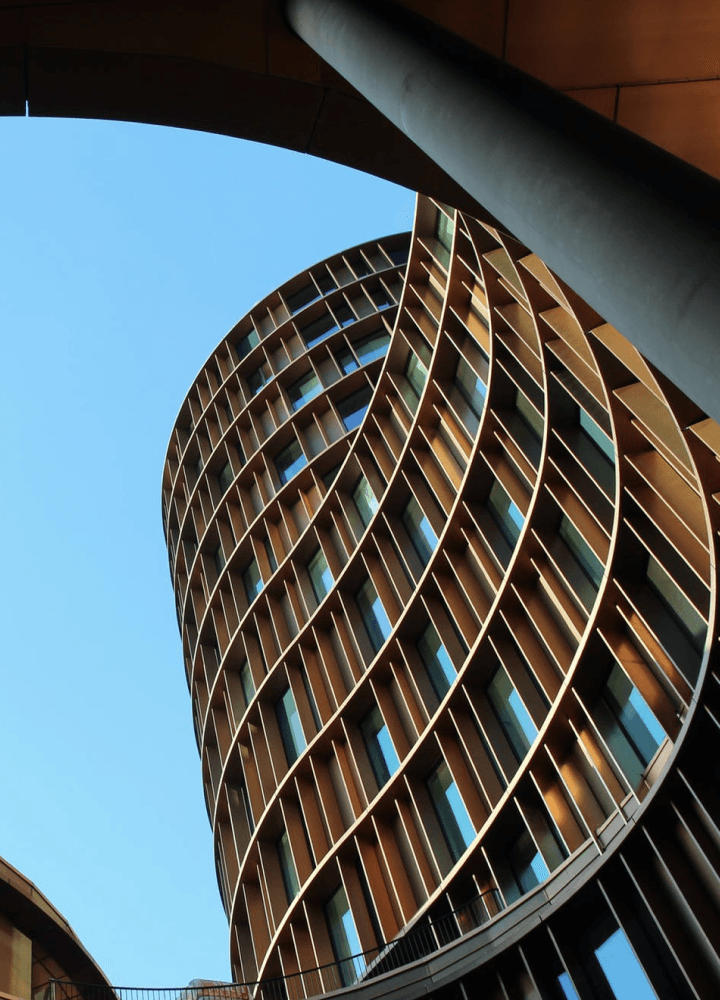 looking up abstract building